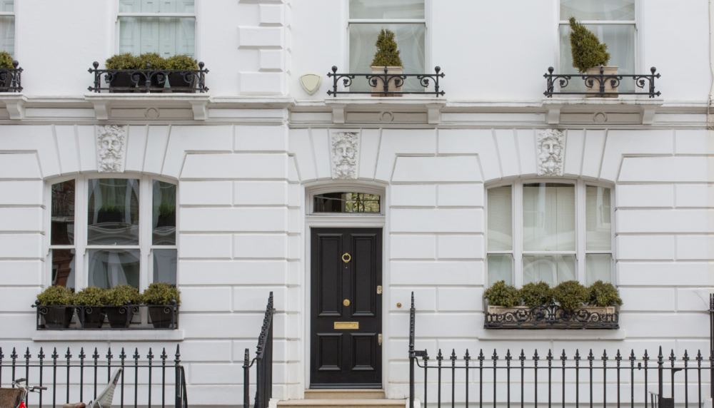 london terraced home front door