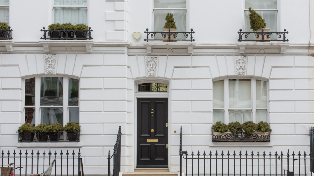 london terraced home front door