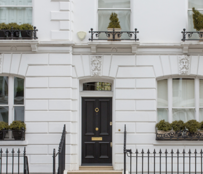 london terraced home front door